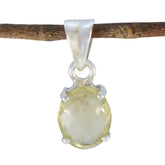 Agnes Yellow Glamorous Dainty Pendant Lemon Quartz Yellow Yellow